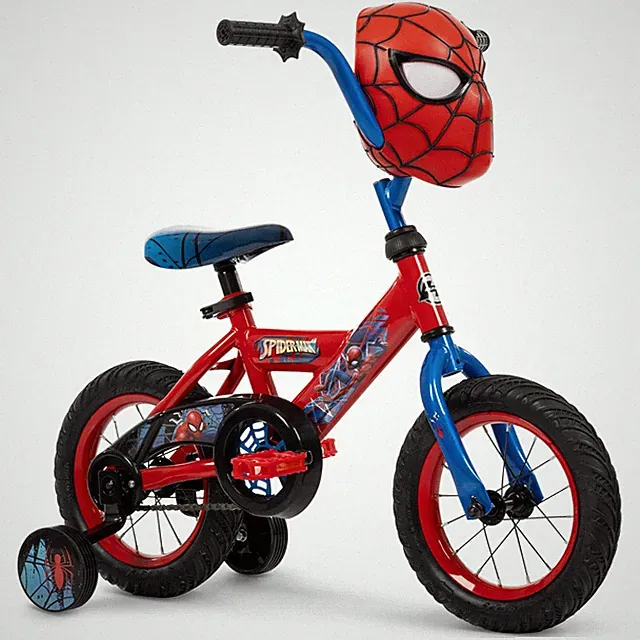 12" Marvel Spider-Man Bike w/ Cool Graphics & Training Wheels, Ages 3-5
