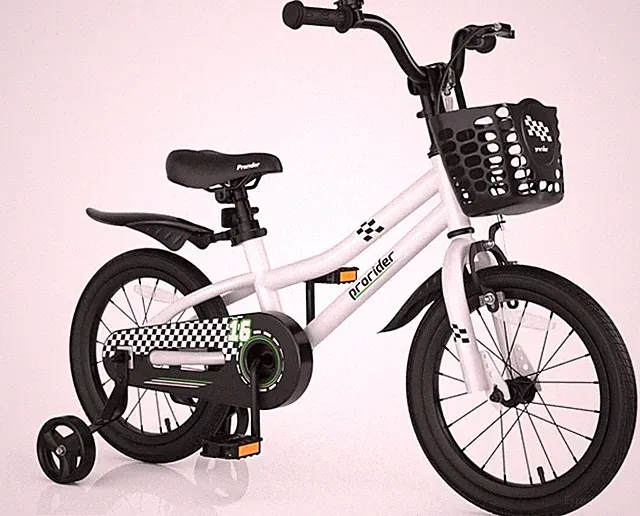 16" Kids Bike, Adjustable Height Handlebar Removable Training Wheel 4-7 Year Old