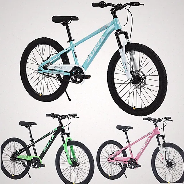 24" Mountain Bike Bicycle Kids MTB Dual Disc Brakes Suspension for 9-12 Years