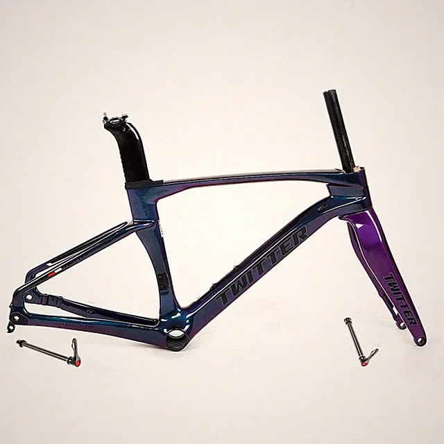 24in Carbon Road Gravel Bike Frame Children Teenagers Cyclocross Bike Frameset