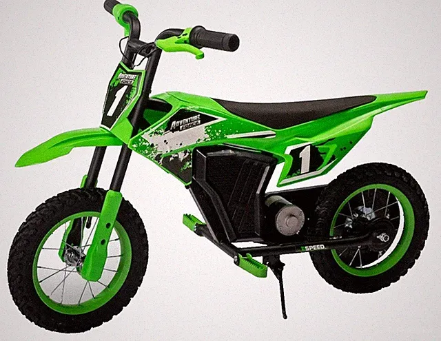 Adventure Force 12V Kids Electric Dirt Bike Green Off-Road FUN Unisex Ages 5+