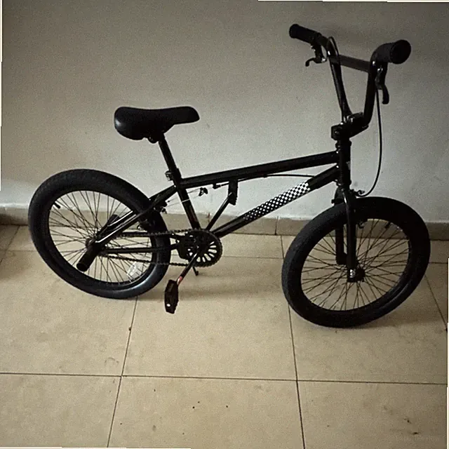 Black BMX Bike 20" Wheels Caliper Brakes Adjustable Seat Steel Frame Kids