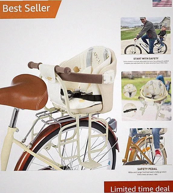 Kid's Bike seat Rear Child Carrier Bike Chair for Bicycle Kids seat for Child...