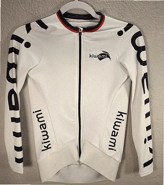 Kid's Unisex Kiwami Triathlon Cycling Zip Up Jacket White Stretch Sz L