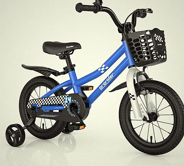 Kids Bike 14"/16"/18" with Training Wheels, Basket & Dual Handbrake for Ages 3-8