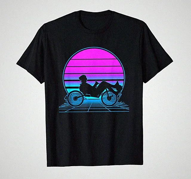 Recumbent Bicycle Pastel Goth Vaporwave T-Shirt