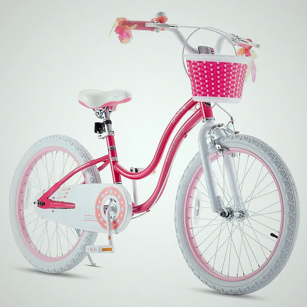 RoyalBaby Stargirl Children's Outdoor Bicycle, 20 Inch with Kickstand, Pink