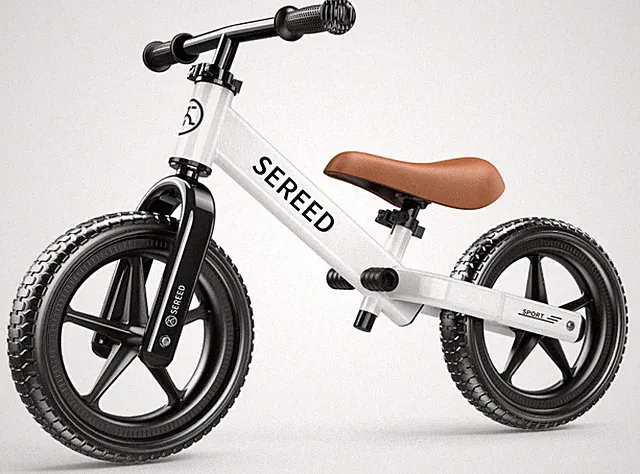 SEREED Toddler Balance Bike No Pedal Kids Bike for 2-5 Years Adjustable White