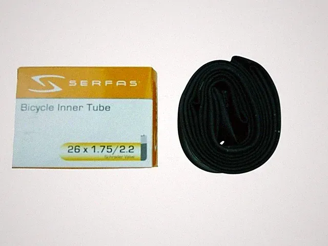 Serfas 16x1.5/2.2 Schrader Valve Bicycle Tube-Recumbent/Kids Tube-SV-Black-New