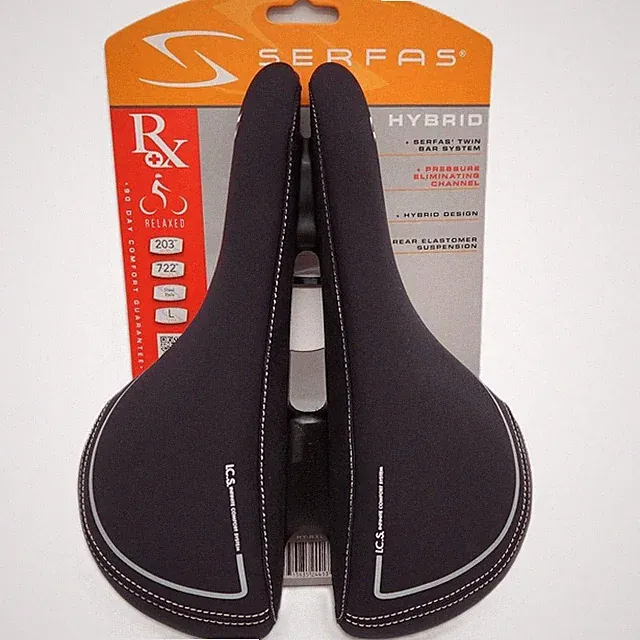Serfas Hybrid Rear Elastomer Bicycle Saddle Lycra Cover Black HY-RXL