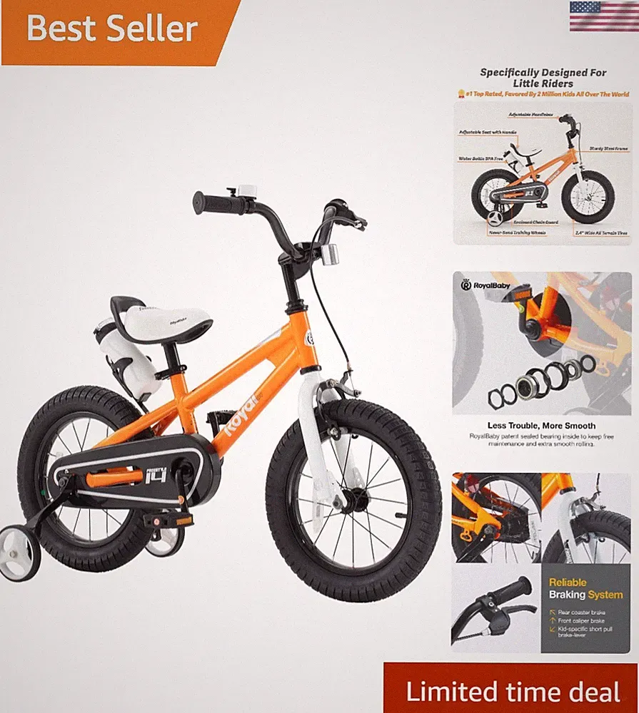 Sporty Freestyle Bicycle for Kids 3-10 | Adjustable & Safe | 12-18 Inch
