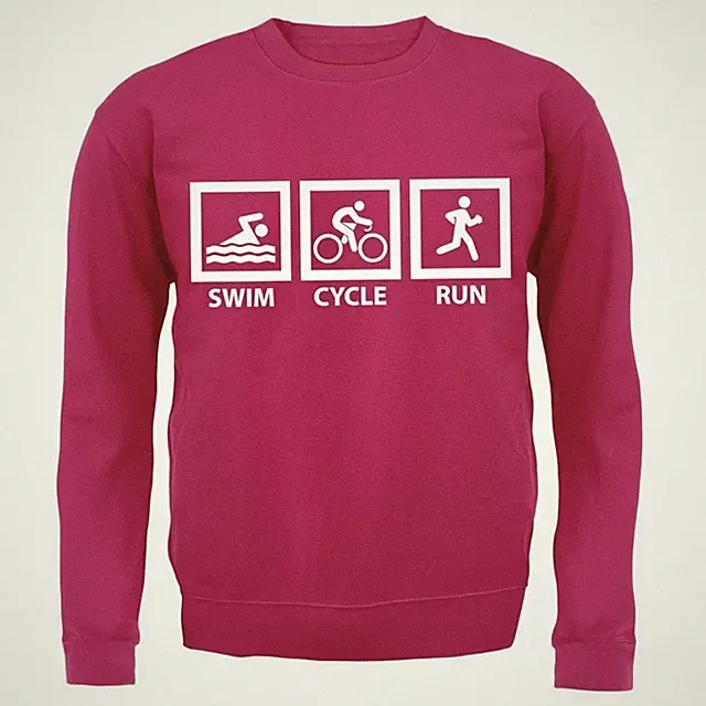 Swim Cycle Run - Kids Hoodie / Sweater - Fitness Triathlon Bike Cycling Swimmer