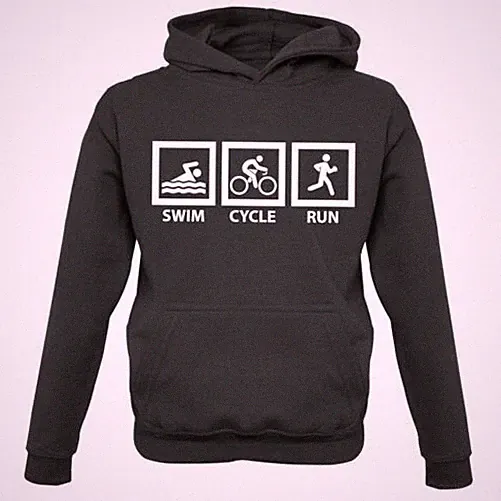 Swim Cycle Run - Kids Hoodie Triathlon Swimming Cycling Running Triathlete