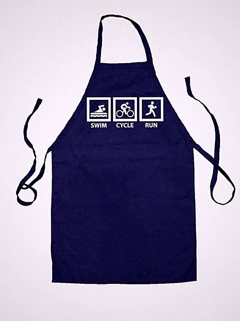 Swim Cycle Run - Unisex Kids Apron - Fitness Triathlon Bike Cycling Swimmer Love