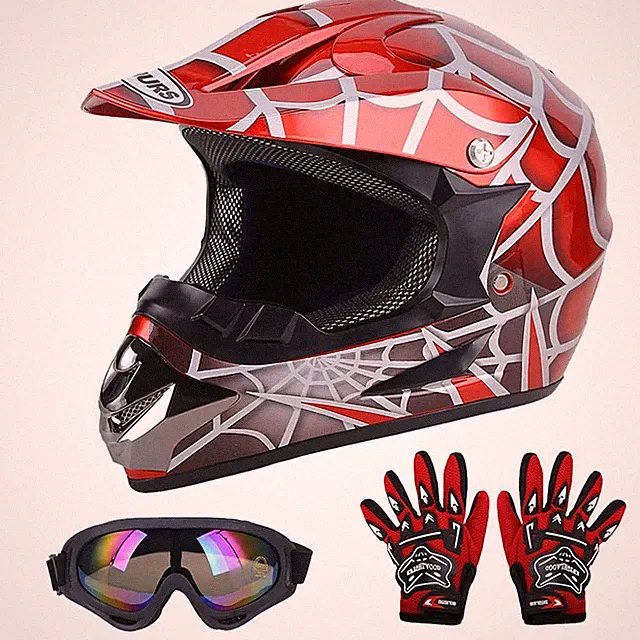 Youth Dirt Bike Helmet with Gloves & Goggles for Ages 514 Kids ATV Gear